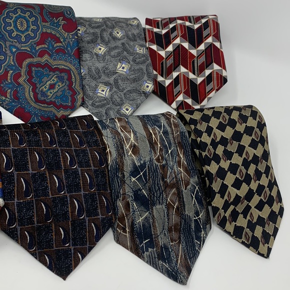 Lot of 10 - 100% Silk Ties Neckties Wide - Picture 6 of 9